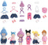 Goktvai 6 Sets Doll Clothes for 7.62cm/3 Inches, Adorable Mini Clothes Set Funny
