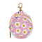 Fried Eggs Round Pacifier Storage Case with Zipper, Portable Pacifier Case for