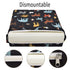 2 Toddler Booster Seat Dining, Cartoon Canvas Washable Straps Safety Buckle Kids Booster Seat for Dining Table