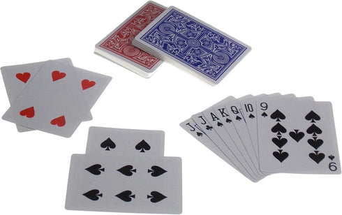 Set 4 (9-Ace) Counter 2 2 Hickoryville Euchre Card Game Pre-Stripped Decks with Blank Cards Red & Blue Decks Classic