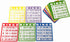 Yuanhe 100 Bingo Game Cards Set - Kids Party Paper Card Games for School Classroom Family Gathering Activity