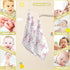 YETTASBIN 4 5 Pack Bow Pink Muslin Baby Hand Washcloths, Soft Cotton Bath Face Towel, Layers Extra Absorbent Feeding