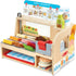 Melissa & Doug Wooden Slice & Stack Sandwich Counter with Deli Slicer – 56-Piece Pretend Play Food Set