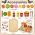 Sets Set, 3 4 5 BUYGER Play Food for Kids Kitchen, Wooden Fast Food Hamburger Play Pretend Play Kitchen Accessories Toy