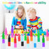 WXJ13 18 Pieces Stacking Crayons, Buildable Crayons, 12 in 1 Wax Crayons for Kids Office School Supplies