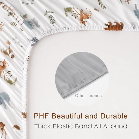 Set, 2 Pack Pack Pack PHF Soft Mini Crib Sheet Silky Comfy N Play Sheets for Boys Girls, Universal Fit for N Play