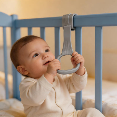 MHFOOU 4Pcs (2 2 Baby Playpen Pull up Rings,Pull up Rings for Playpen Baby Walking Exercise Assistant Tools for Infant