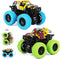 M SANMERSEN 2 Pack Monster Truck Toys, 360° Rotating for Boys and Girls Ages 3-5 - Toddler Car Gifts