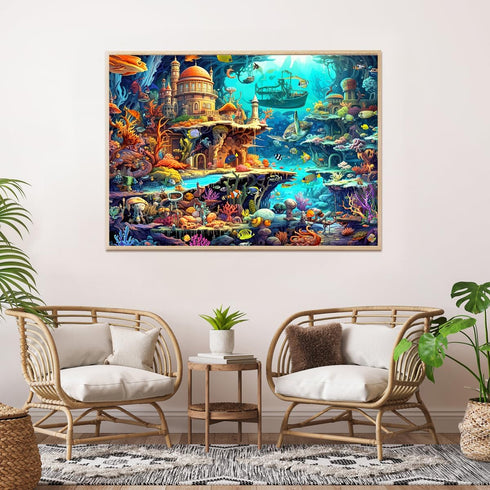 HUADADA 1000 Piece Puzzles for Adults - Whimsical Undersea Fairy Tale, Educational Games for Home Decoration