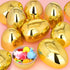 LEASEN 12 Pack Jumbo Gold Easter Eggs, 6 Inch Large Metallic Giant
