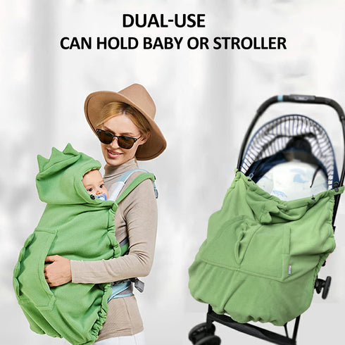 Baby Carrier Cover Stroller Cover,Newborn Hooded Stretchy Cloak,Soft Kangaroo Hoodie for Mom Baby,Suit for All Seasons
