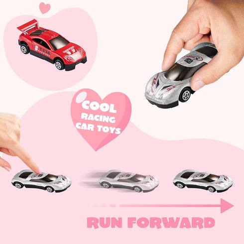 28-Count JOYIN Valentines Day Gifts Cards, Valentine's Greeting Cards for Kids with Die-Cast Racing Cars Valentine