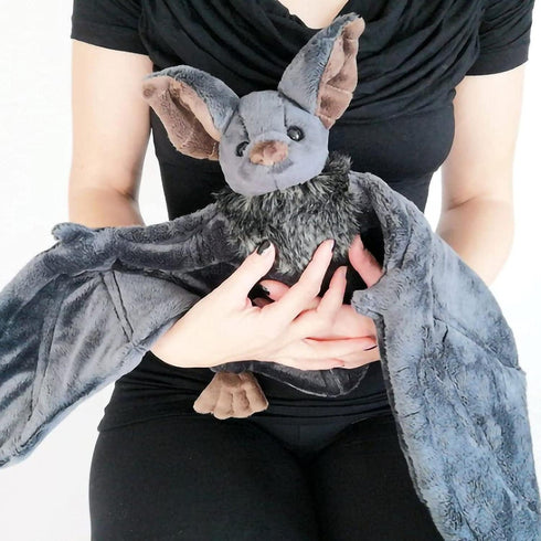 Enivtfz 12" Large Bat Plush Toys, Creepy Goth Bat Stuffed Animal Lifelike