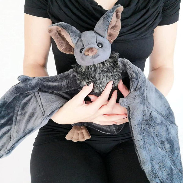 Enivtfz 12" Large Bat Plush Toys, Creepy Goth Bat Stuffed Animal Lifelike