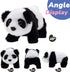Hopearl Crawling Panda Interactive Electronic Pet Plush Toy - Sounds and Movements, Animated Shaking Head Gifts for