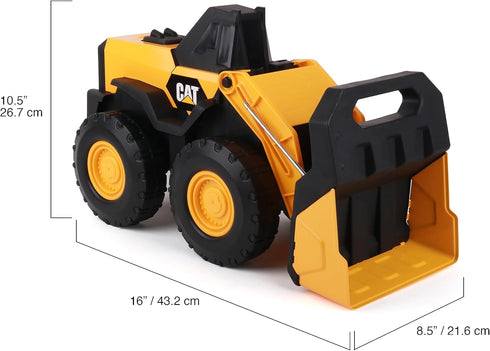 CAT Construction Toys, 16" Steel Front Loader Toy, Durable Educational Toy for Boys Ages 3+