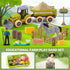 2.2lb Playset, 3 4 5 6 Eaciilee Play Sand Farm Toys, Farm Sensory Bins with Magic Sand, Animal, Take Apart Excavator