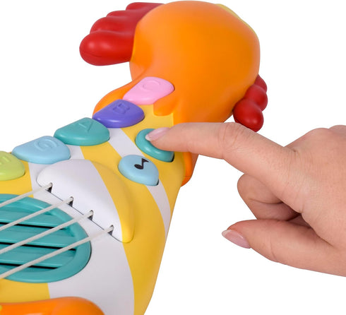 Sunny Days Entertainment Acorn Avenue Musical Chicken Guitar, Toddler Musical Instruments, Percussion Instruments Toy
