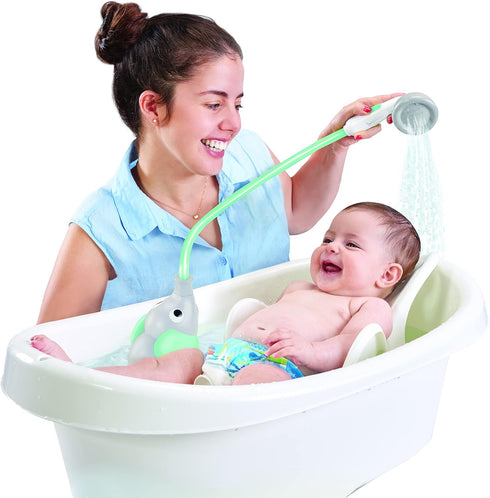 2 Yookidoo Baby Bath Shower Head - Elephant Water Pump with Trunk Spout Rinser - Control Water Flow from Elephant Trunk