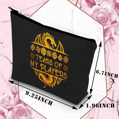 BDPWSS Tears Of My Players Funny RPG Gamer Cosmetic Bag d20 Dice Gift