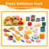 Zero Zoo 240Pcs Set Kids Mini Play Kitchen Accessories, Play Pans, Pots, Cookware with Desserts, Cuttable Veggies & BBQ
