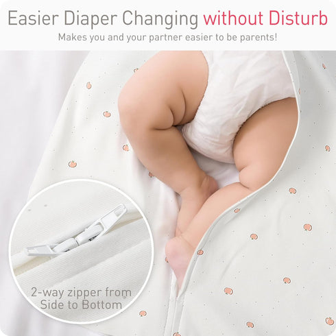 2 Pack 2 Transitional Baby Swadding Sacks with Arms Up Length Sleeves & Mitten Cuffs, Sleeping Sack Bag Ways Zipper