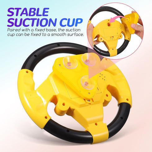 2PCS 4 5 6 TOYANDONA Kids Steering Wheel Toy - Simulated Driving Racing Car Game Toy, Driving Controller Early