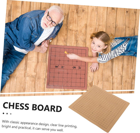 Chinese Chess Portable Chess Game Accessory - Convenient Foldable Leather Chess Board for Board Game Supplies