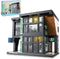 City Coffee House Architecture Building Blocks Set, Modern Cafe Shop Construction Toy with Light, Gift for Kids 6-12