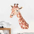 ROFARSO Lifelike Cute Giraffe Animal Vinyl Wall Stickers, Removable Wall Decals for Nursery Baby Bedroom Living Room