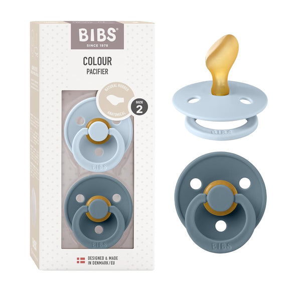 BIBS Pacifiers - Set of 2 | Colour Pacifier with Anatomical Nipple