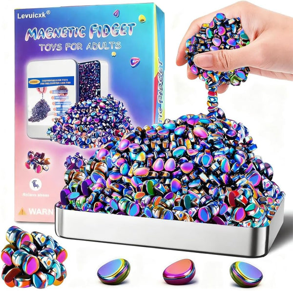 Levuicxk 580PCS Magnetic Fidget Toys for Adults Magnet Fidget, Magnetic Balls, Beads, Rocks
