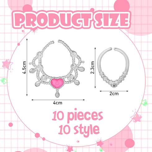 Sumind Doll Accessories Jewelry Set 20 Pieces, Doll Necklace Crown Play Set, Includes 10 Necklaces & 10 Crowns for 11.5