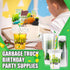 50 12 oz Domensi Pcs Garbage Truck Birthday Party Plastic Cup Garbage Car Thick Clear Cup Truck Mugs Trash Car Birthday