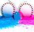 Winsharp Gender Reveal Baseball Set, 2 Balls - Pink and Blue Exploding Ball with Powder, Party Supplies