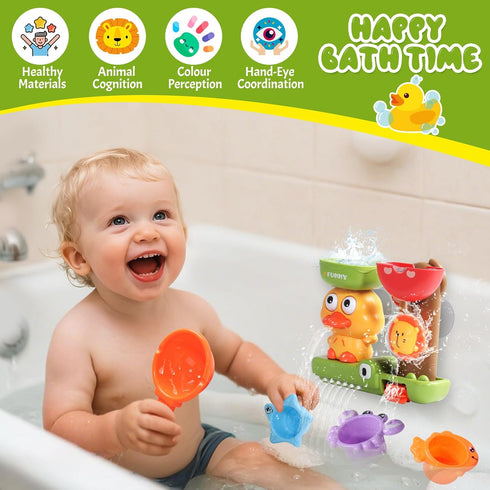 1-3 3 12+ Baby Bath Toys for Kids Ages Interactive Toddler Bath Toys Duck Sensory Bathtub Water Shower Toys