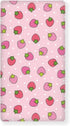 JEPFEIXIA Pink Strawberry Fitted Crib Sheet for Girls Cute Strawberries Baby Sheet for