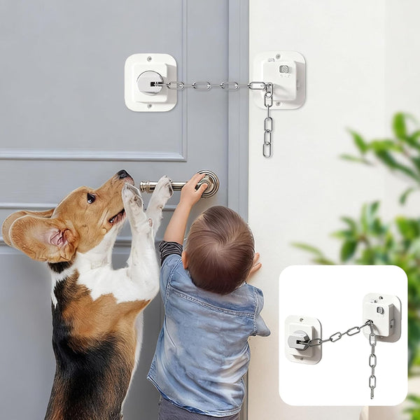 Hyparade Child Proof Door Locks, No-Drill Adjustable Baby Safety Locks with 3M Strong