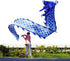 5 Meters Blue Scale Dragon Silk-like Poi, Outdoor Flinging Fitness Dragon Dance Streamer with Adjustable Handstick +