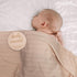 BQUBO Baby Swaddle Blankets for Girls, 4PCS Newborn Accessories Set with Matching Hat and Bow