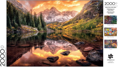 Buffalo Games - Joshua Snow - Maroon Lake Reflections - 2000 Piece Jigsaw Puzzle for Adults - Finished Puzzle Size is