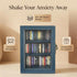 SIHPTO 60pcs Anxiety Mini Bookshelf Ornament Small Bookshelf Miniature Library with Mini BooksDoll House Decor Shake