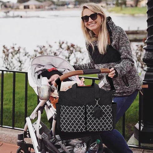Lmbabter Upgraded Diaper Bag Tote with Changing Station - Versatile Baby Bag with Adjustable Strap