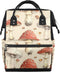 Hsnar Lovely Mushroom Waterproof Diaper Bag Backpack Large Capacity Baby Bag with Stroller