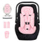Car Seat Head Support Baby, Soft Infant CarSeat Insert with Strap Covers