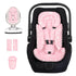 Car Seat Head Support Baby, Soft Infant CarSeat Insert with Strap Covers