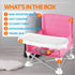 SereneLife Baby Seat Booster -Space Saver Toddler Booster Seat - Portable Pop and open Sit Folding Booster Feeding