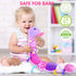Baby Toy for 0-12 Months, Musical Stuffed Animal with Crinkle, Rattle & Textures - Caterpillar, Purple Birthday Gift