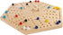 Hey! Play! Classic Wooden Strategic Thinking Game - Complete Set with Board, 24 Colored Marbles, 2 Dice for 6 Players