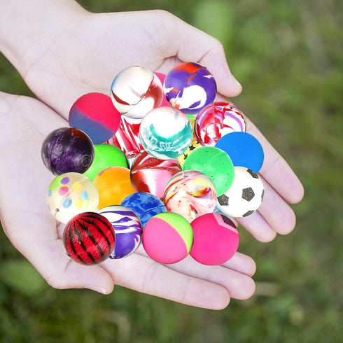 Pllieay 24 Pieces Bouncy Balls for Kids, 25mm Rubber Balls Mixed Color Party Bag Filler for Prizes and Stocking Stuffers